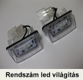 Citroen C4 Picasso rendszámtábla led világítás Citroen C4 Picasso rendszámtábla led világítás - Citroen autóalkatrészek