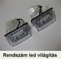 Peugeot 207 rendszámtábla led világítás - Peugeot autóalkatrészek